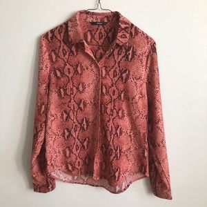 Only pink snake blouse